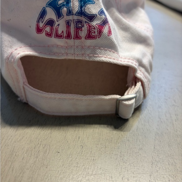 Salt Life White Cap with Blue and Pink Logo - Picture 8 of 8